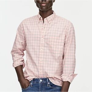 J. Crew Men’s Stretch Secret Wash Shirt Slim Gingham Button Down Size XS